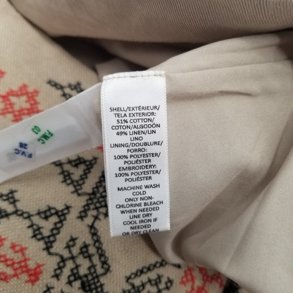 Loft | NWT Tan Ebroidered Skirt - 12 - Picture 5 of 11
